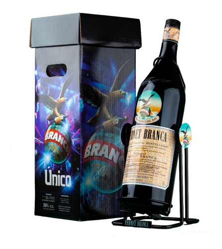 Fernet Branca 3 litros con soporte metalico 